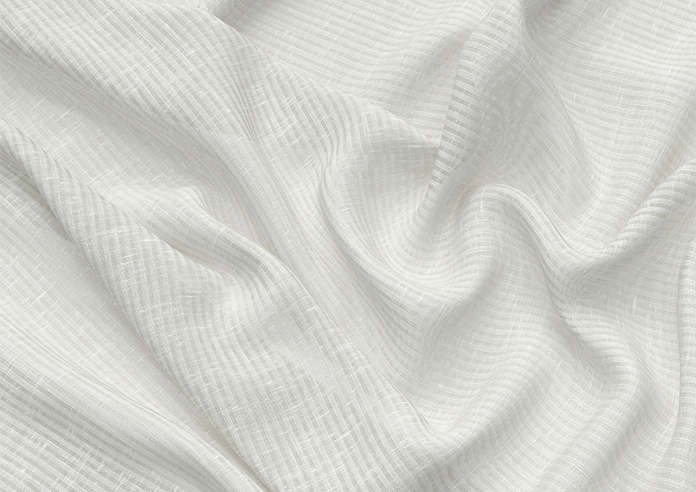 Pesaro Stripe Voile, White - Motorised Roman Blind - Image 4